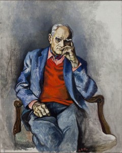 Ritratto del 1982 di Alberto Moravia di Renato Guttuso (immagine internet)