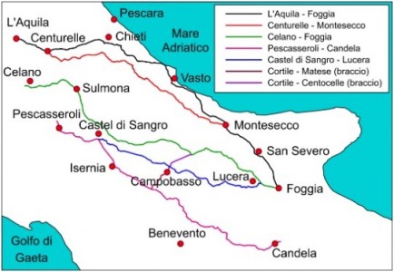 La mappa dei trattura (fonte internet)