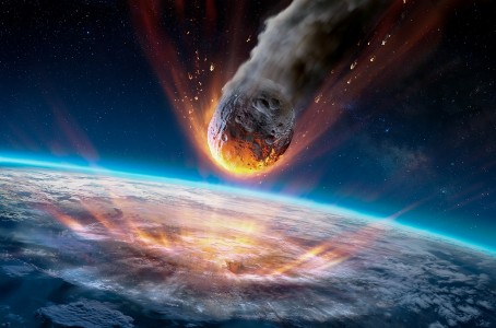 Ricostruzione artistica di un bolide extraterrestre di grande taglia in procinto di colpire la Terra. Avvenimenti catastrofici di questo tipo si sono prodotti numerose volte anche durante il Fanerozoico, causando danni devastanti ed annichilendo interi ecosistemi (immagine dalla rivista Science, 2024)